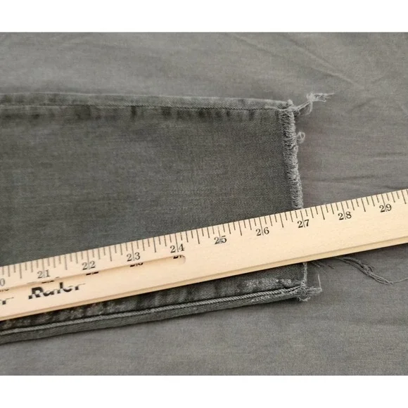 Mother Looker Ankle‎ Fray Jeans Womens 26 Last Chance Saloon Gray Distressed - Picture 9 of 11